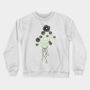 Spiral Flower: Black Crewneck Sweatshirt